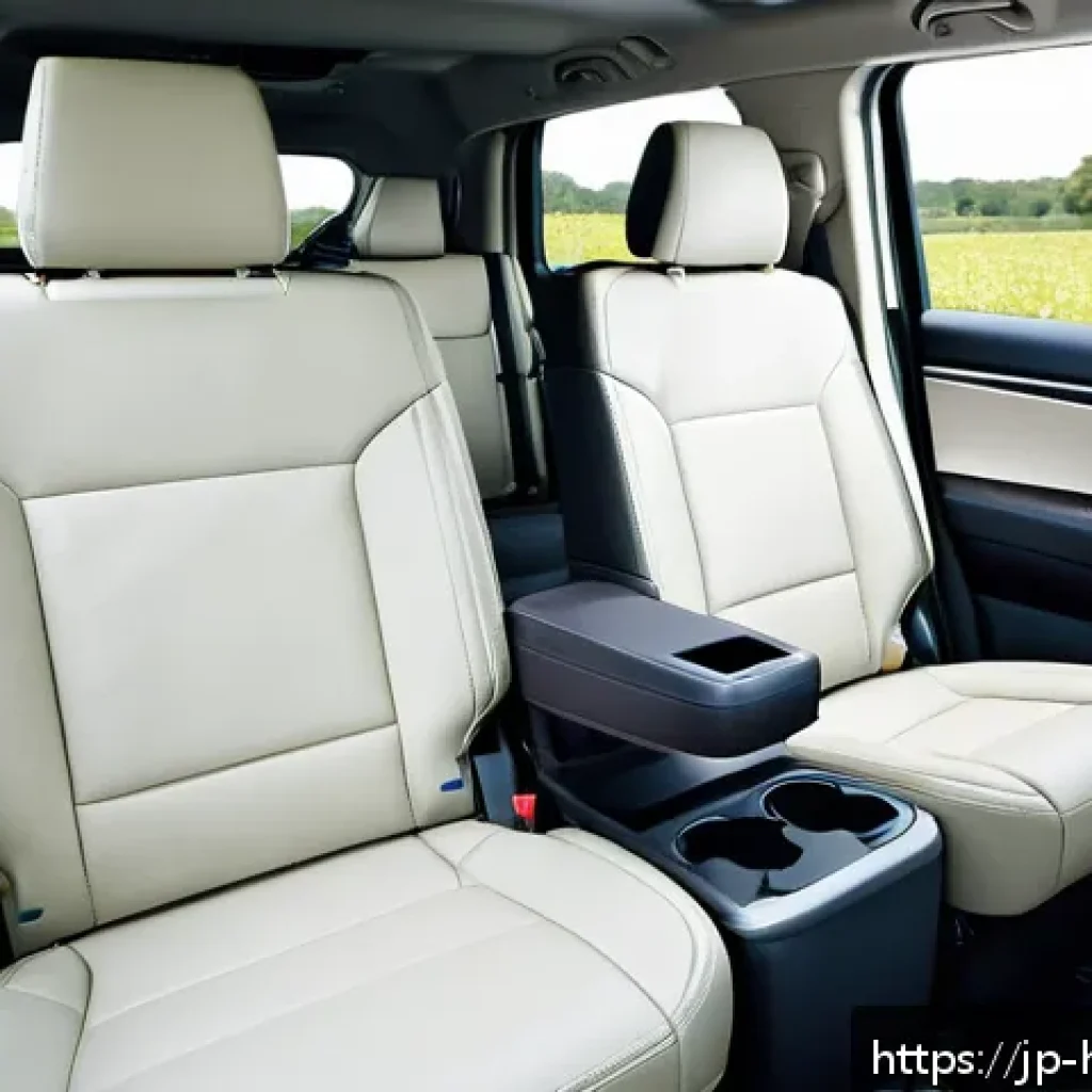 혼다 파일럿의 최신 모델 트림 - A spacious and modern family SUV interior showcasing the Honda Pilot’s three-row seating arrangement...